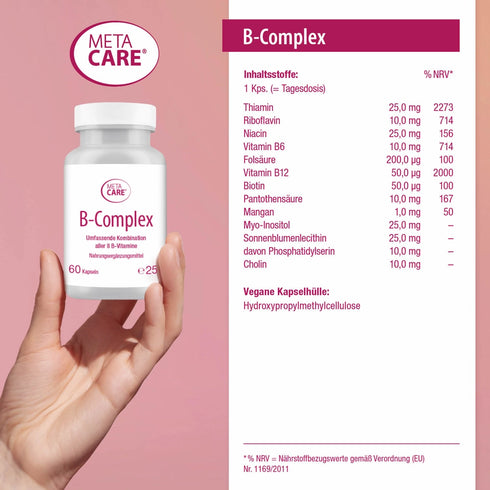 META-CARE B-Complex Inhaltsstoffe